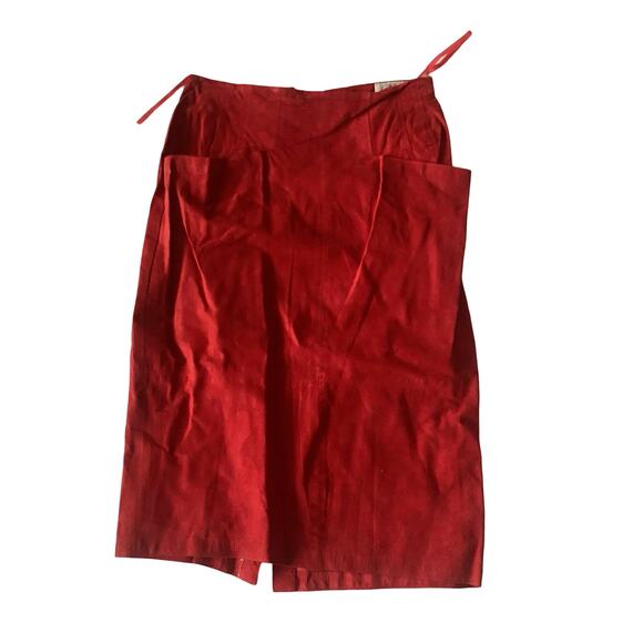 Vintage Cedars Suede Leather Skirt - Picture 1 of 5